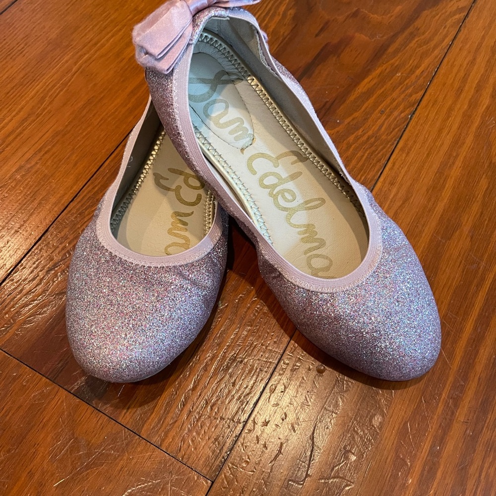 Sam Edelman pink glitter flats size 5